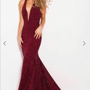 Jovani maroon long dress
